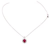 Vicenza - Piazzetta Palladio 2 - Collier Crivelli Femme RUBINO in Or Rubino 0.98 Ct 024-C2064 - 024-C2064